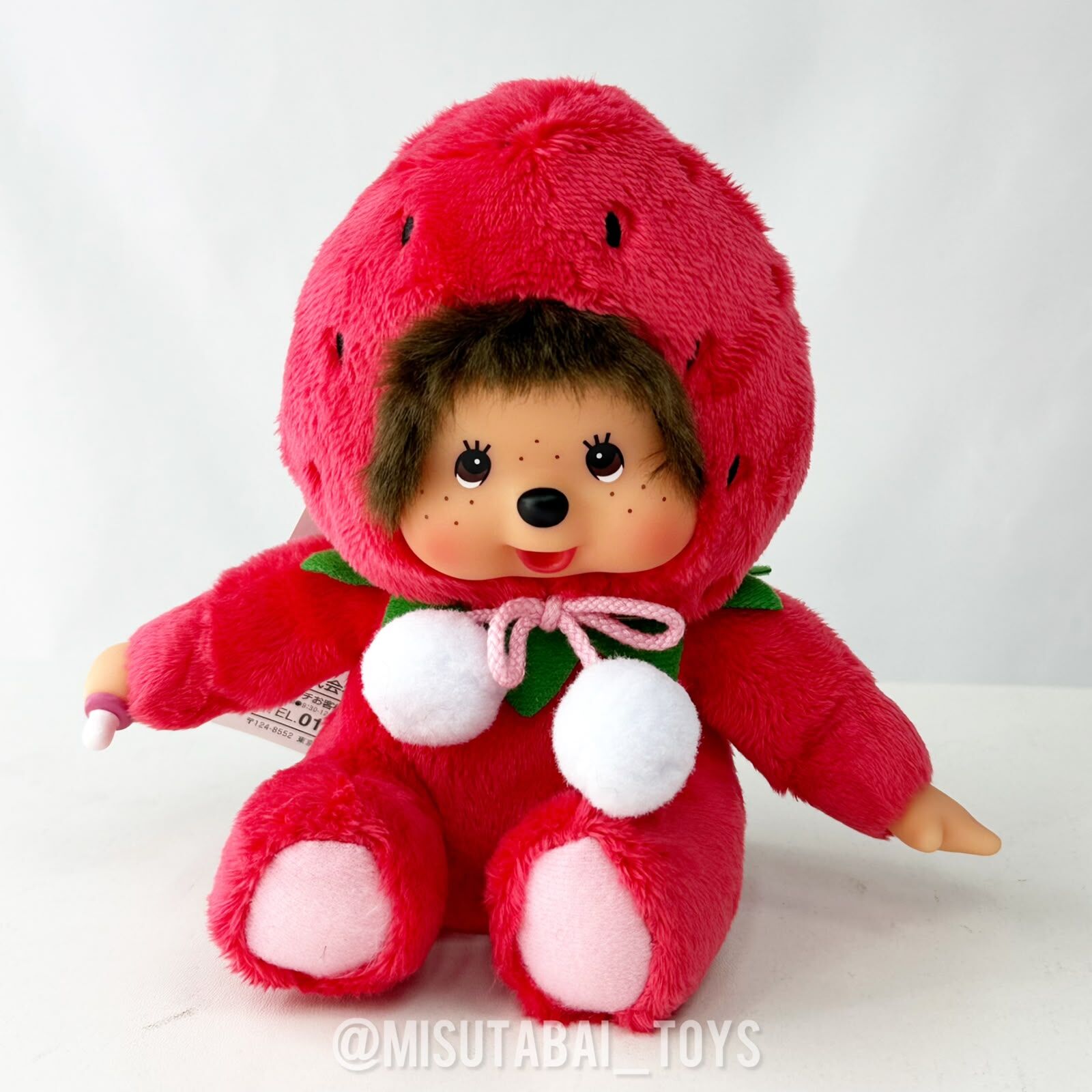 Monchhichi Strawberry Plush Toy (14cm)