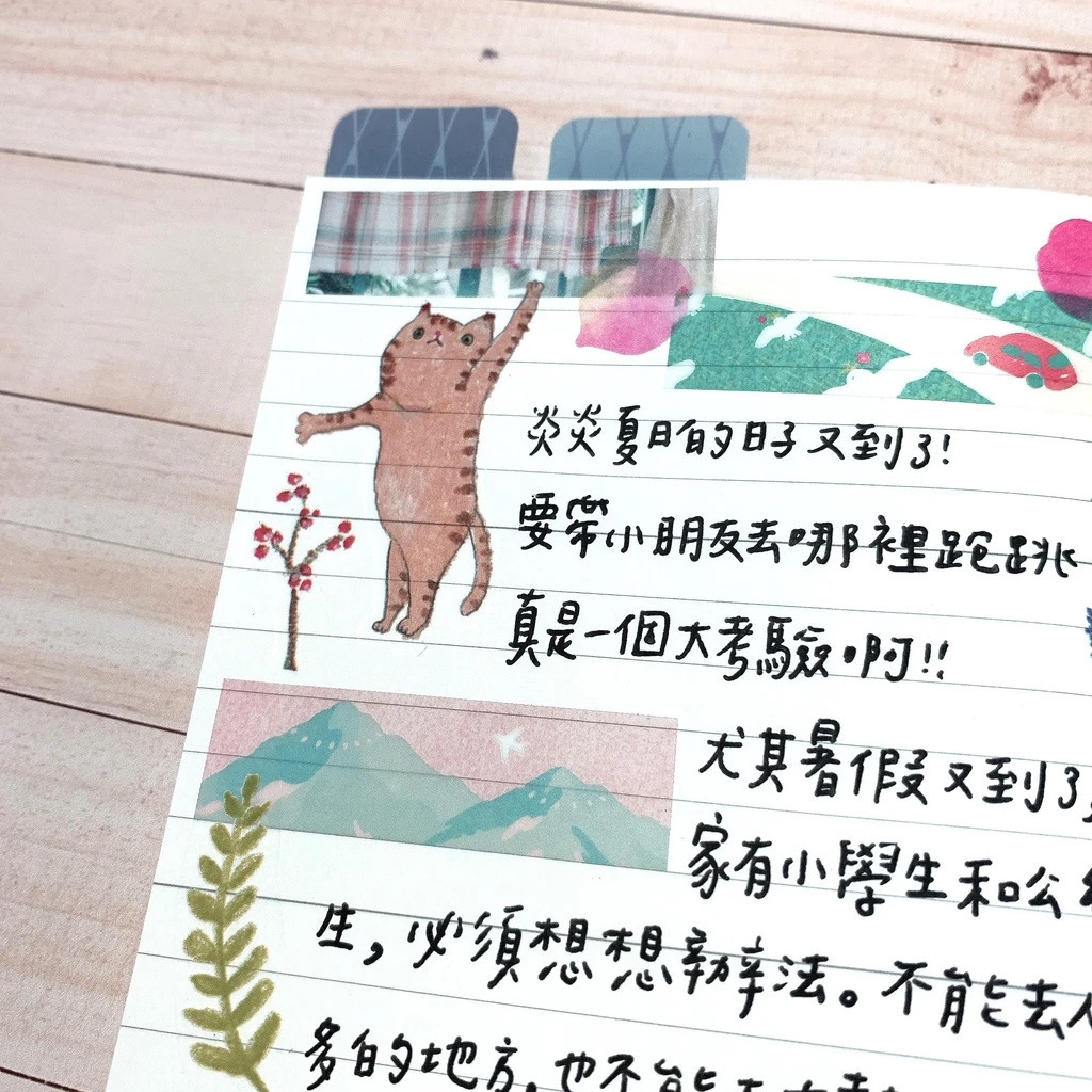 花與貓 轉印貼紙 共2款｜針線球 Yarnball 台灣