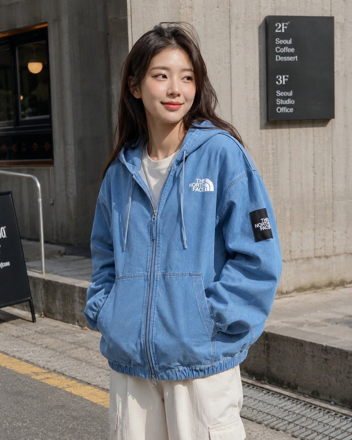 【現貨】The North Face BRIS DENIM JACKET 連帽牛仔外套 NJ3BS09J