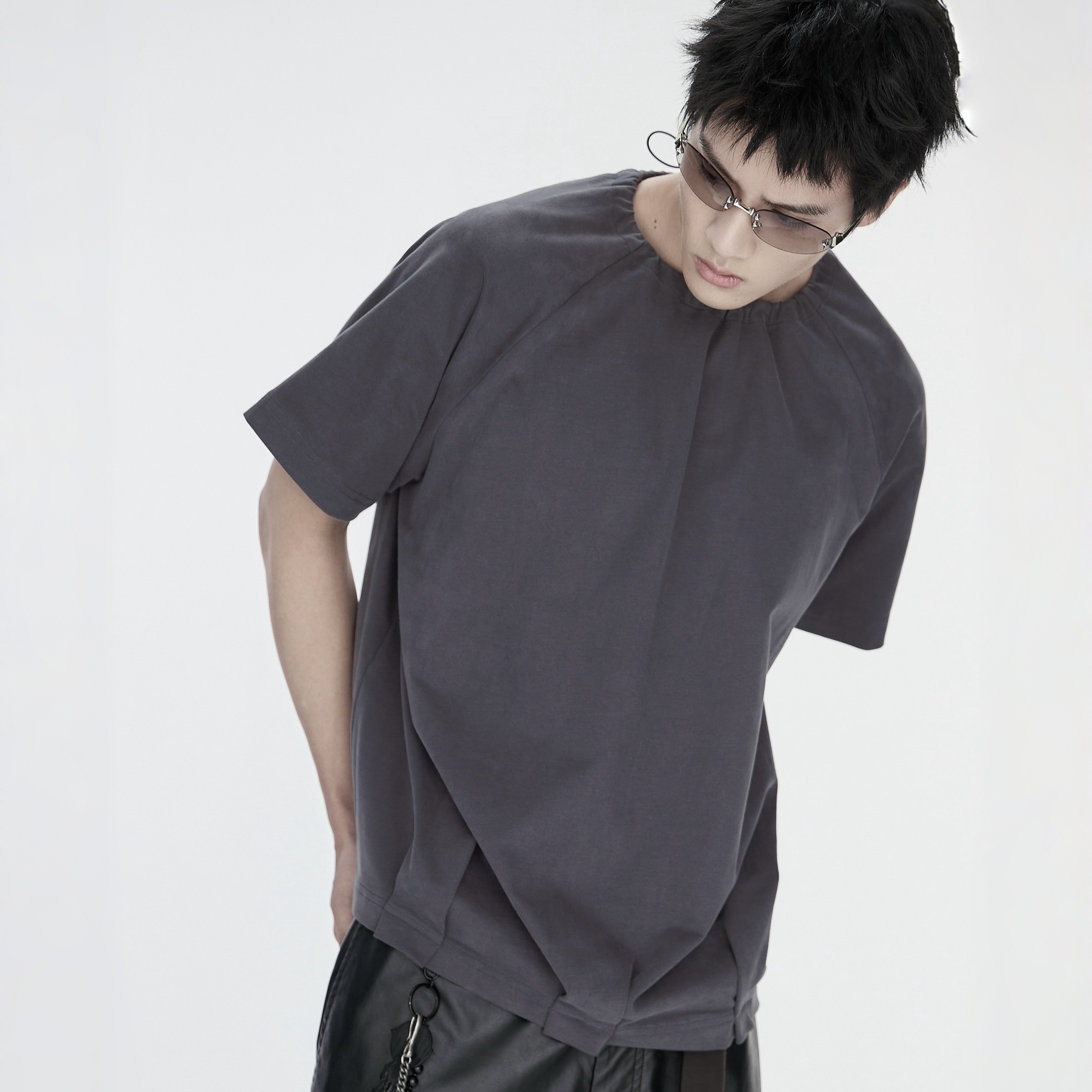 pip / Drawcord Raglan T-Shirt (Grey)