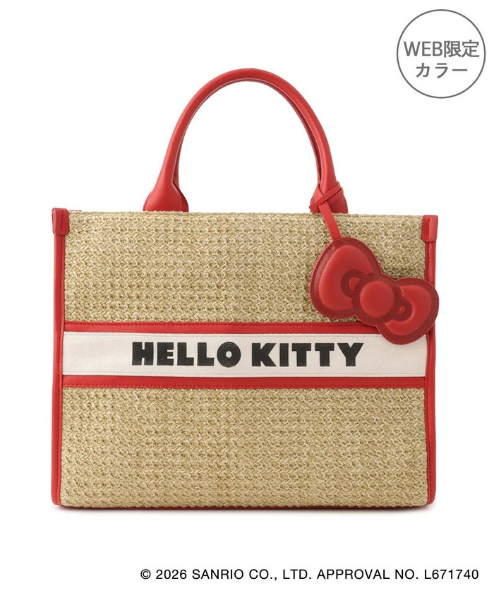 26132 Sanrio Hello Kitty × VIS 聯名 度假風編織兩用包 紅色 #JP-VIS26