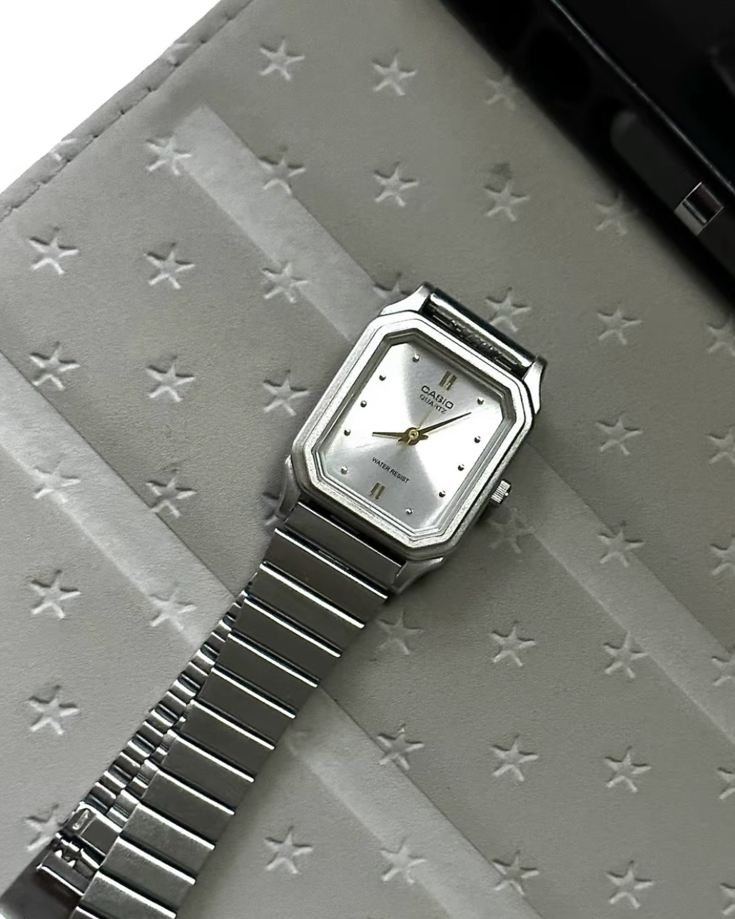 CASIO VINTAGE系列 不鏽鋼小方塊 銀色 復古 石英機芯 女錶 卡西歐