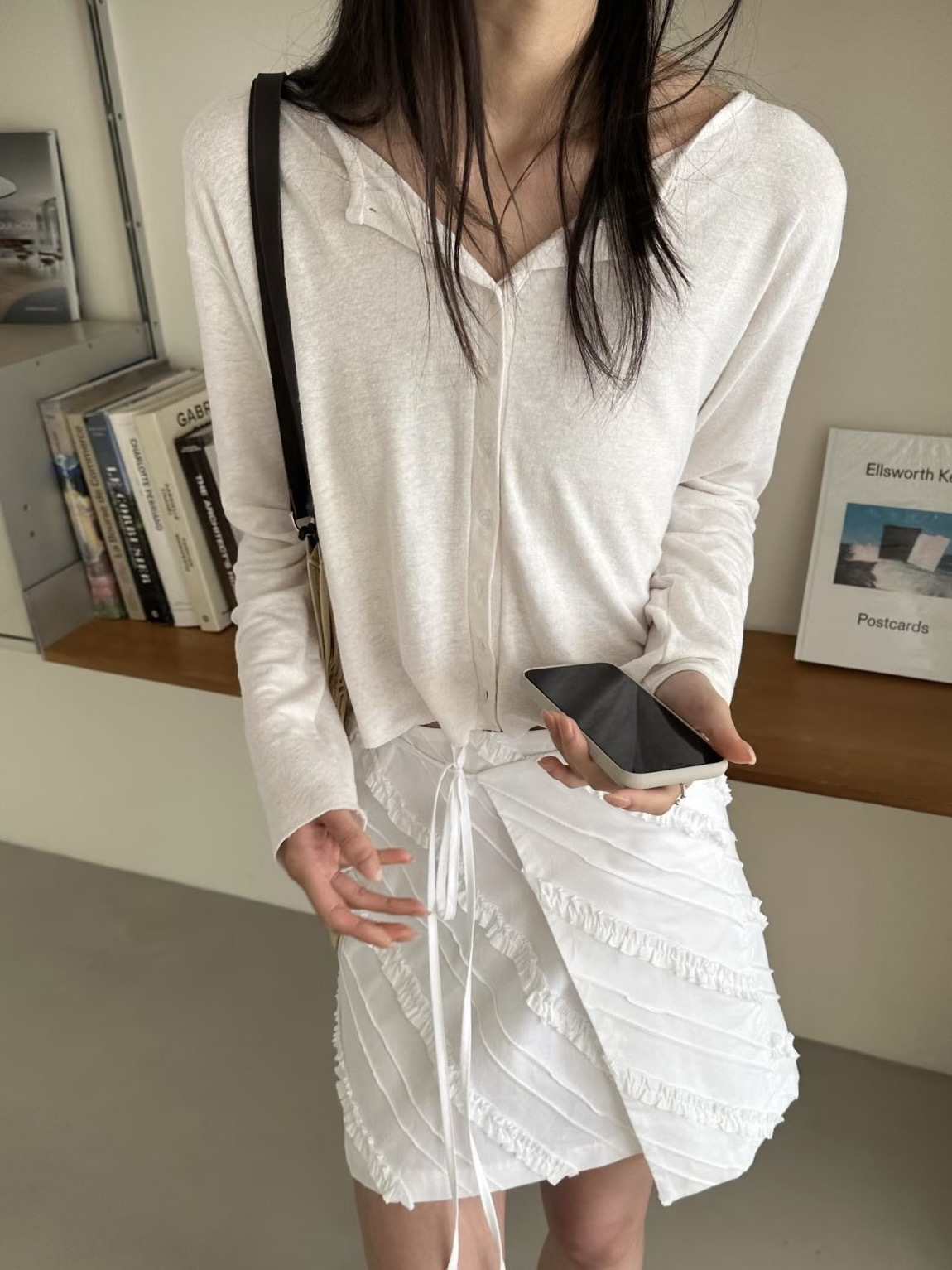 鬆弛感排釦圓領小罩衫(5色)