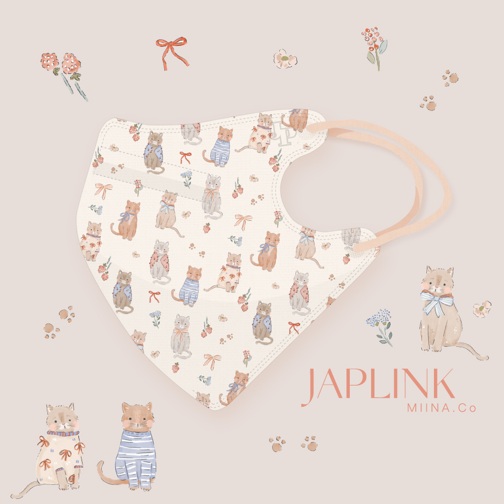 JAPLINK MASK 立體口罩【 HEPA 設計款 】喵喵圖鑑