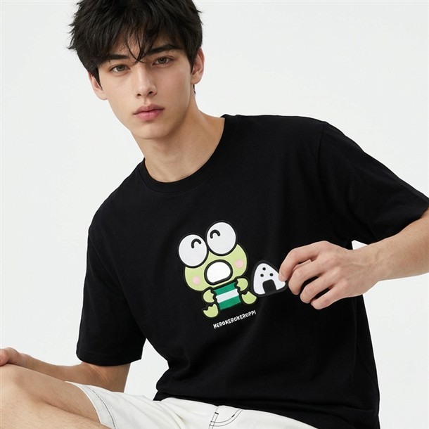 Keroppi趣味魔鬼氈TEE