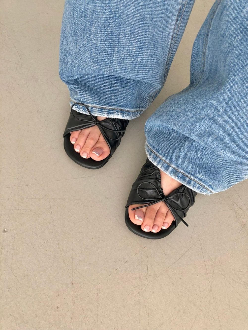 【韓國現貨】Ribbon Maryjane sandals (2colors) －黑色240