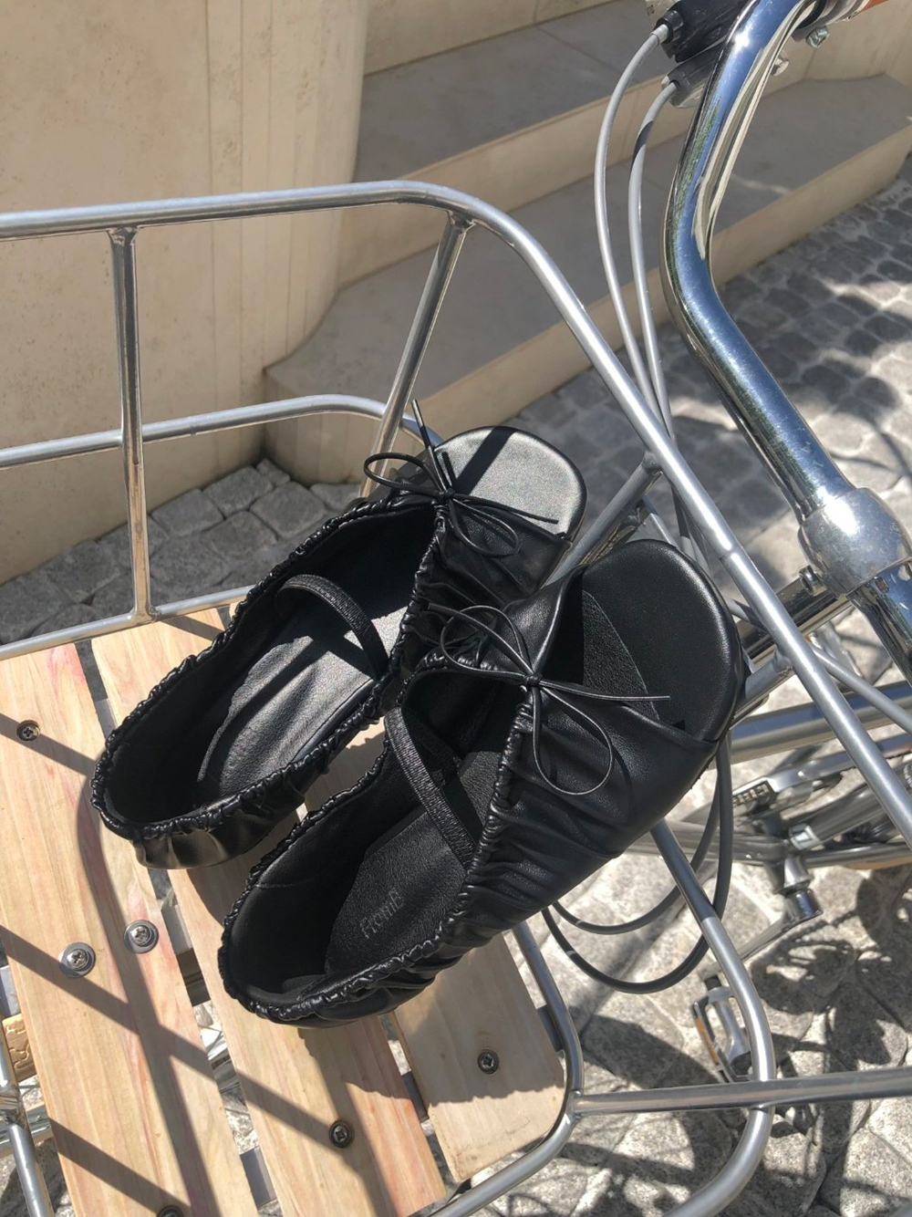 【韓國現貨】Ribbon Maryjane sandals (2colors) －黑色240