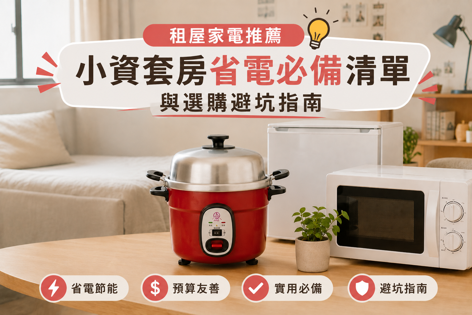租屋家電推薦|小資套房省電必備清單與選購避坑指南