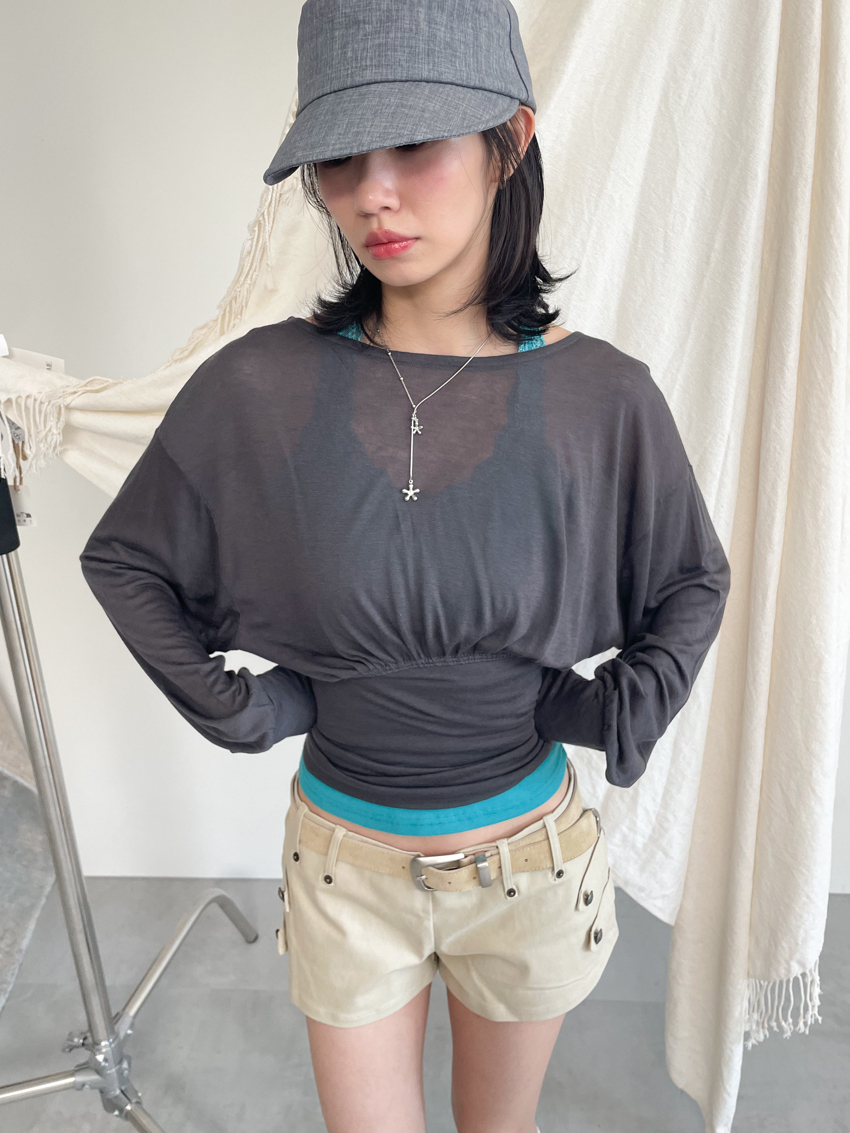 military-inspired low-rise shorts with side buckle detail in KHAKI