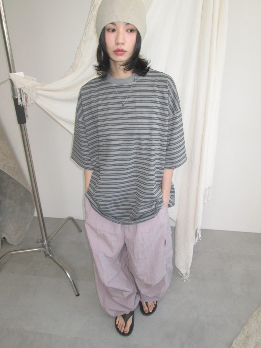 #T649 (UNISEX) 圓領條紋T