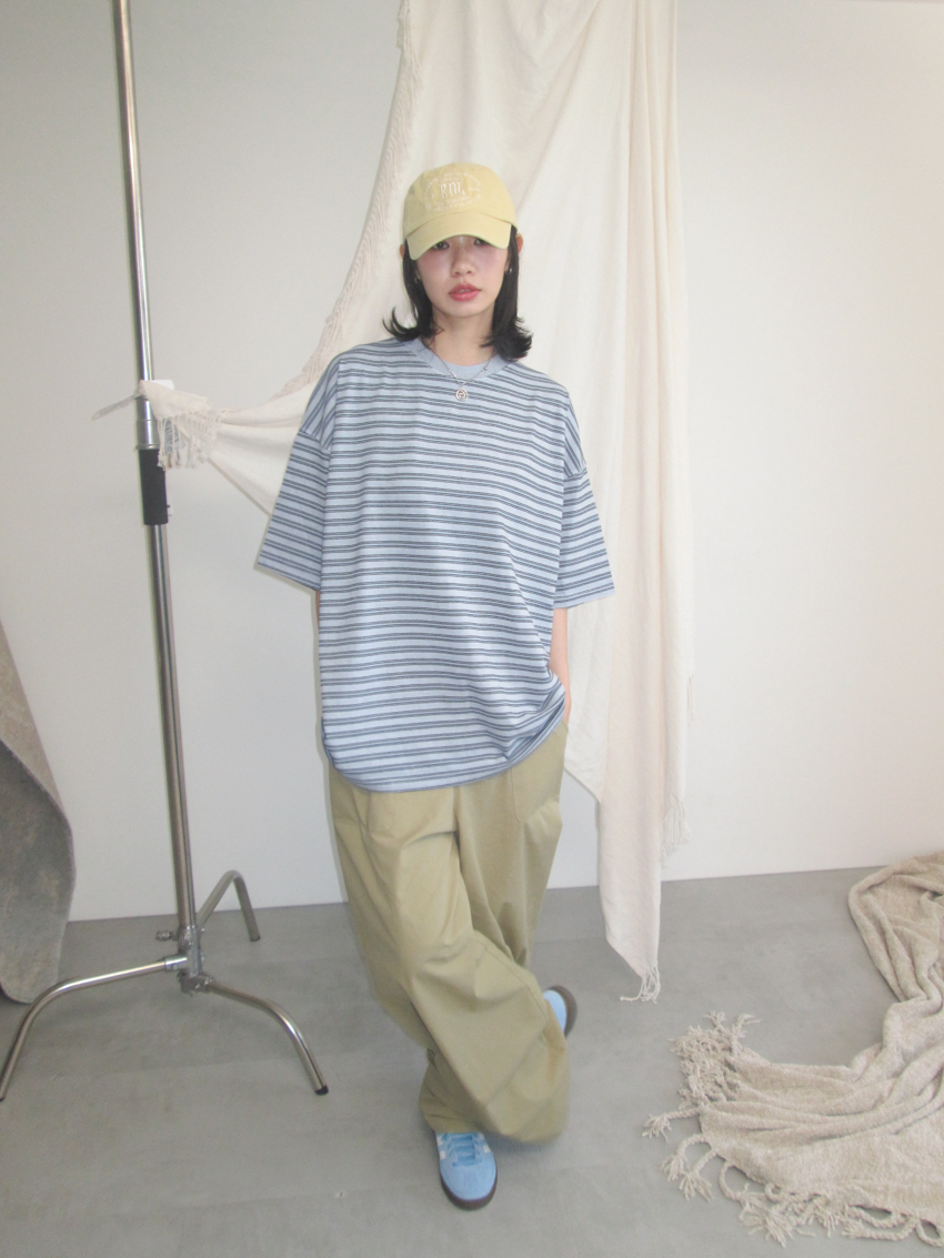 #T649 (UNISEX) 圓領條紋T
