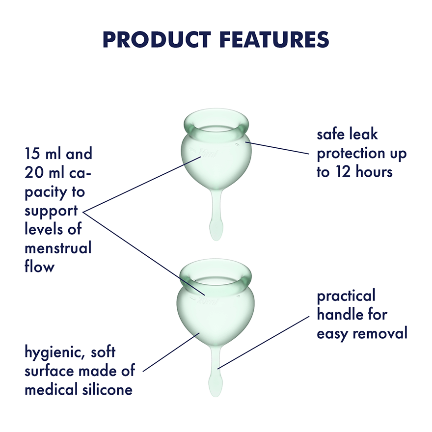 Satisfyer Feel Good Menstrual Cup Light Green