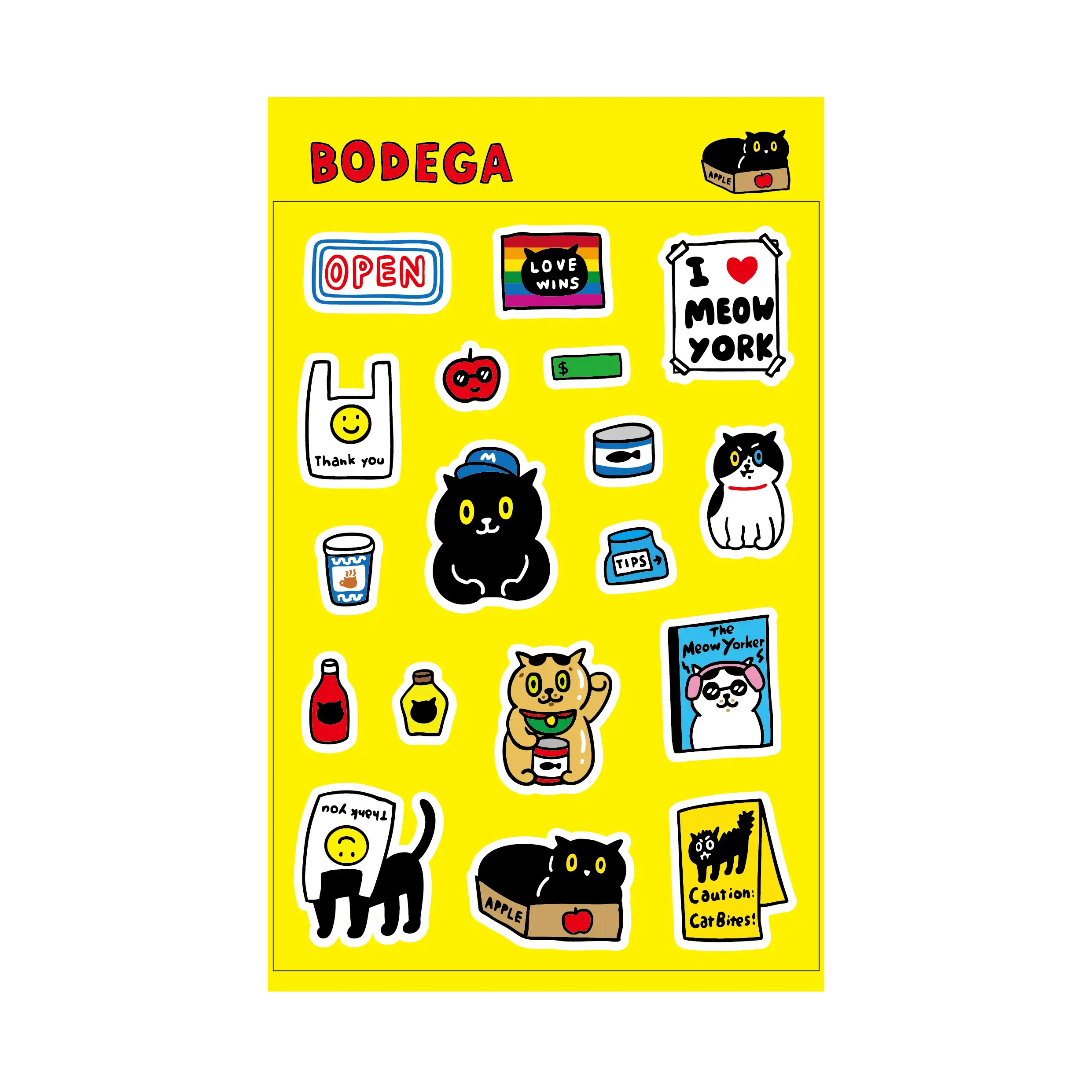 MEOW YORK CITY BODEGA 水晶貼紙 轉印貼紙｜superB studio
