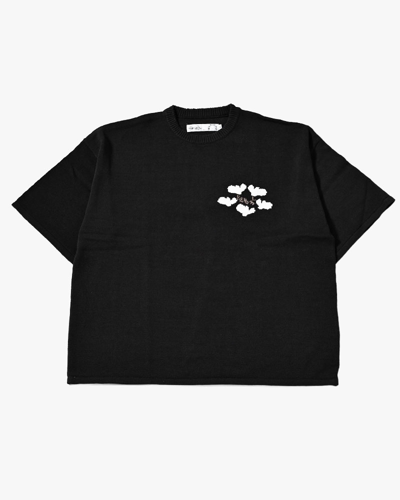 HIGH-GATE - ROUGH FLOWER KNIT TEE 'BLACK' 26HG-SS1201