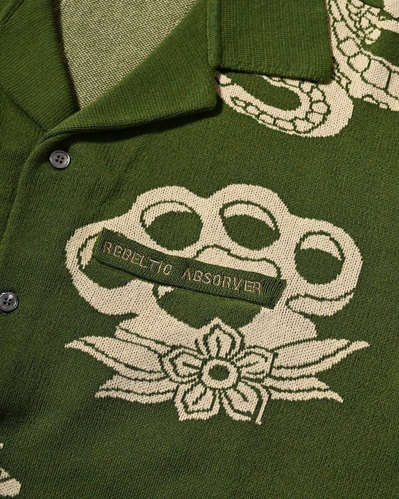 HIGH-GATE - OUTLAW KNIT SHIRT 'GREEN' 26HG-SS1103