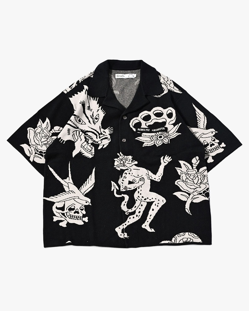 HIGH-GATE - OUTLAW KNIT SHIRT 'BLACK' 26HG-SS1101