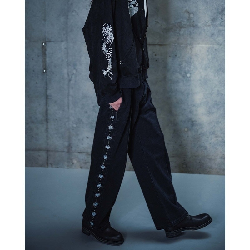 HIGH-GATE - SPIDER STUDS PANTS 'BLACK' 26HG-SS0201