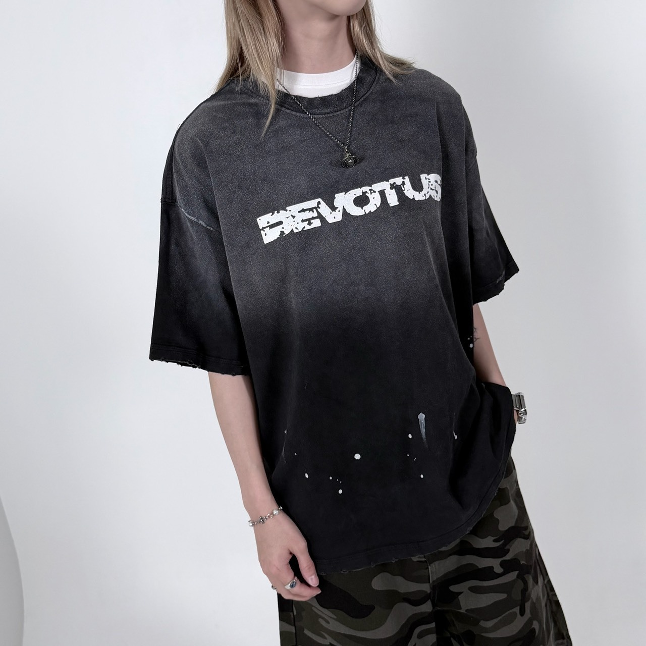 （現貨）越南品牌 DEVOTUS CRACK INKFRAY 水洗 短寬 Boxy 短T DEVOTUS07