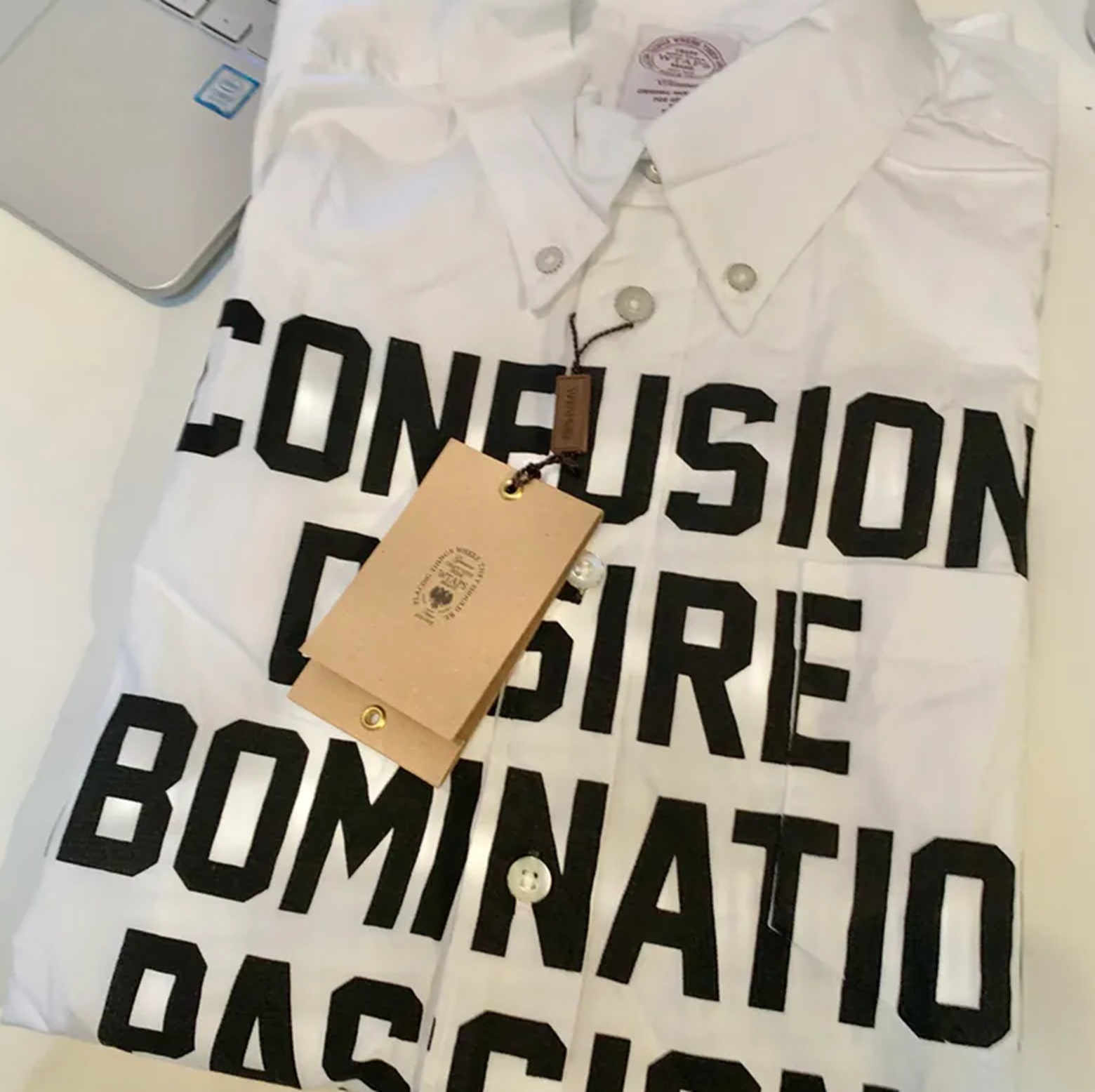 LAST PCS: WTAPS FURRIES SHIRT COTTON BOARD L/S - WHITE SIZE M IN STOCK NOW (現貨發售中)