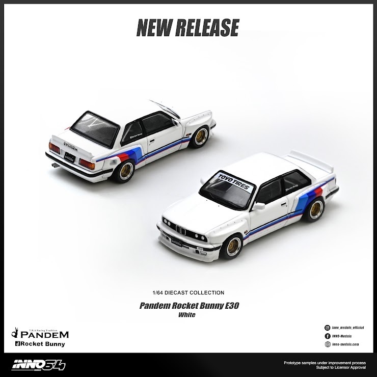 PO-$155 * INNO64 * 1:64 PANDEM ROCKET BUNNY E30 WHITE
