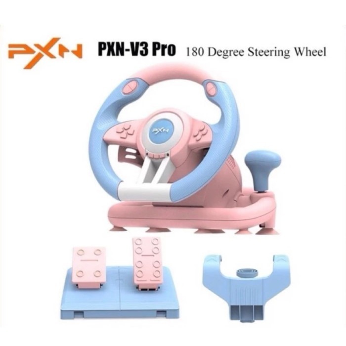 PXN V3PRO 賽車遊戲方向盤｜兼容 PC／PS3／PS4／Xbox One／Switch／Switch 2