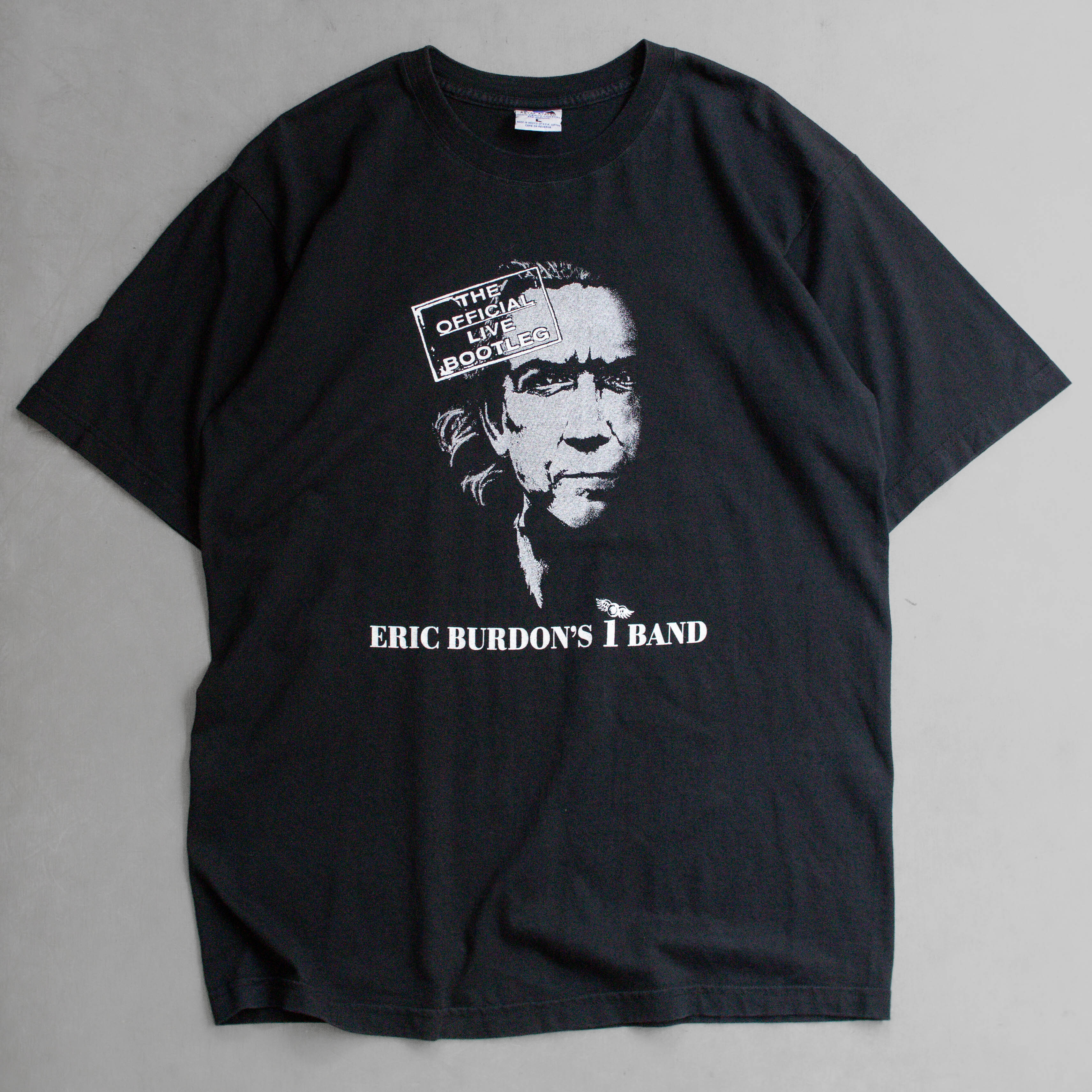 90S ERIC BURDON BAND TEE 美國 樂團 圖案 黑色 短袖 T恤