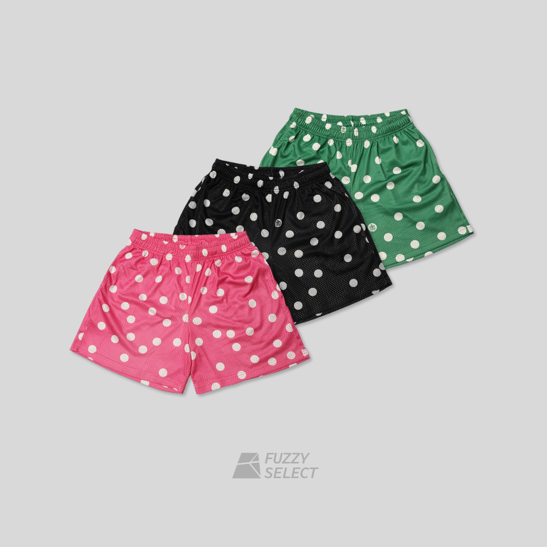 【逢甲FUZZY】MTA Polka Dot Mesh Shorts 點點 尼龍短褲 黑 綠 粉 M26SBS7
