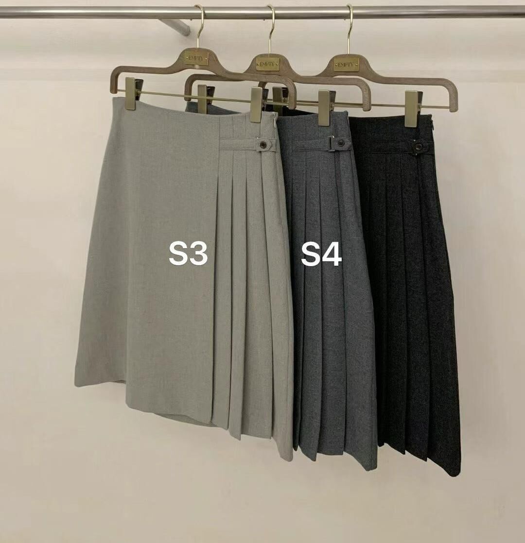 EP6423 單邊百褶中長裙 *特價貨品不設退換*