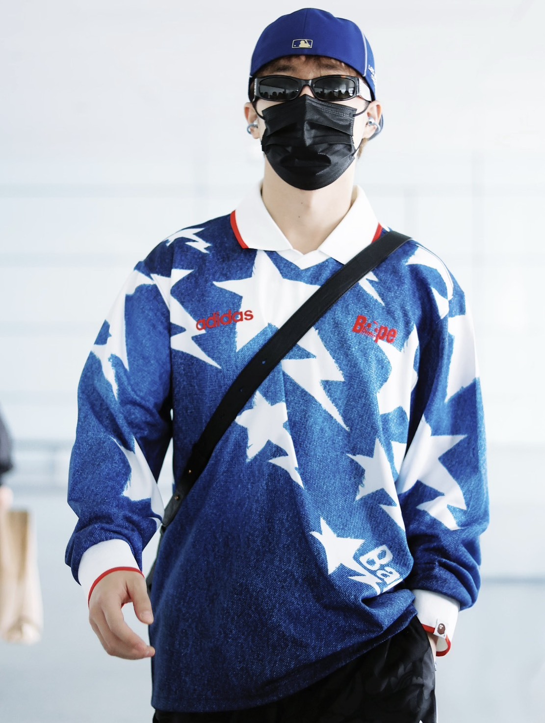 【代購】adidas Originals × BAPE 聯名系列  LSL STAR JERSEY 滿版印花運動長袖 Polo 衫 男女同款