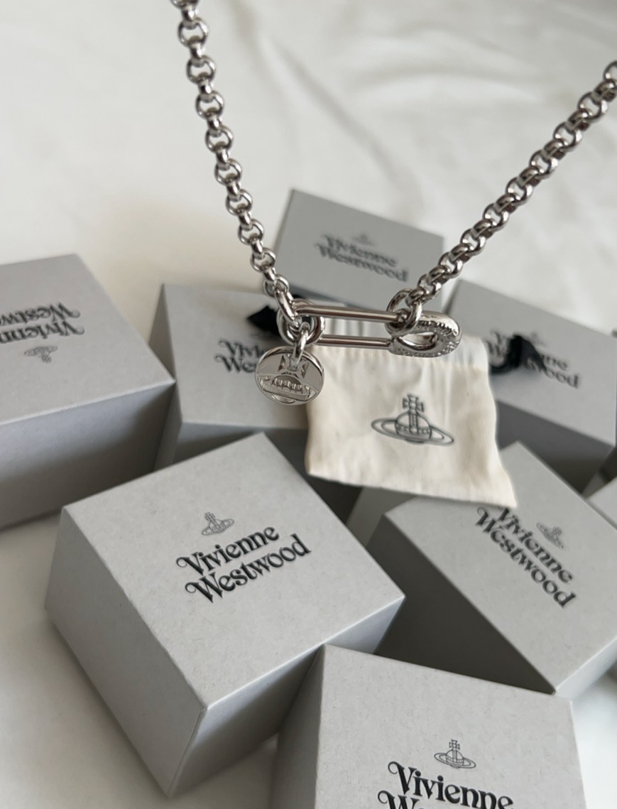 Vivienne Westwood 西太后 薇薇安 黃銅 銀色別針項鍊
