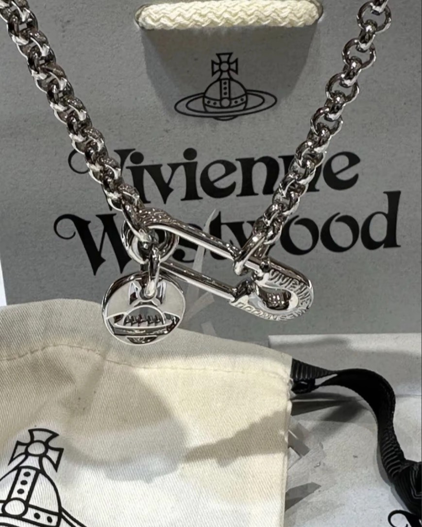 Vivienne Westwood 西太后 薇薇安 黃銅 銀色別針項鍊
