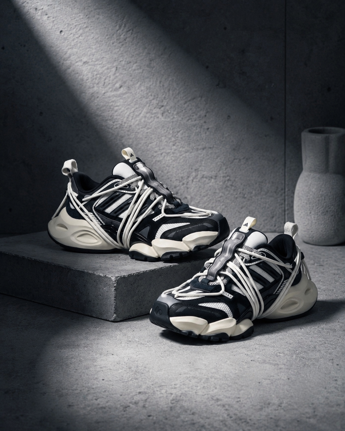 ADIDAS XLG RUNNER DELUXE 2.0 FOS "Black White" 機甲鞋 巴黎世家風 黑白 KZ7200