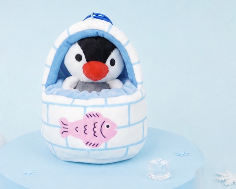🇰🇷 PINGU 企鵝家族 正版授權 冰屋造型 鑰匙圈 吊飾 / 預購
