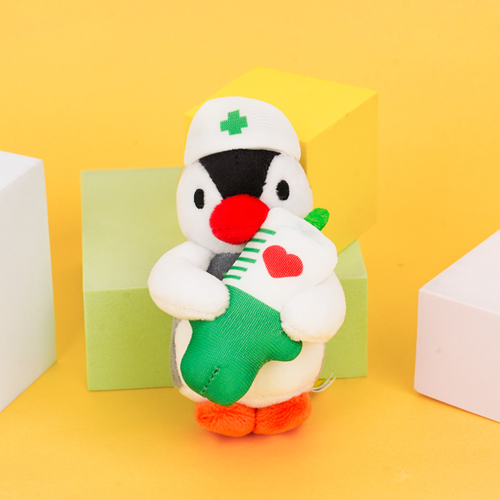 🇰🇷 PINGU 企鵝家族 正版授權 護士造型 打針 鑰匙圈 吊飾 / 預購
