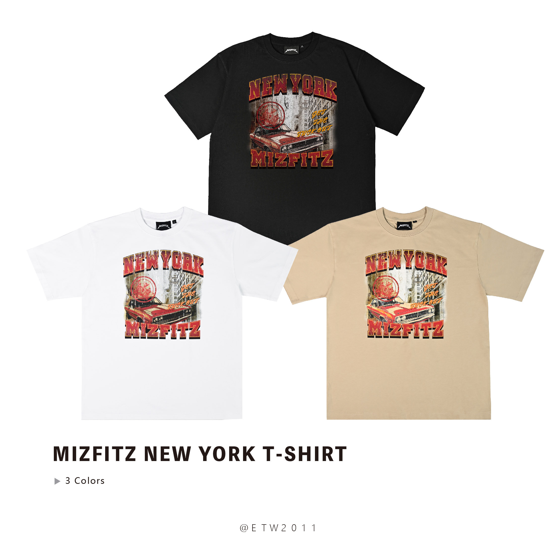 ☆ETW☆【EASY TO WEAR】MIZFITZ NEW YORK T-SHIRT 紐約 春夏 短T