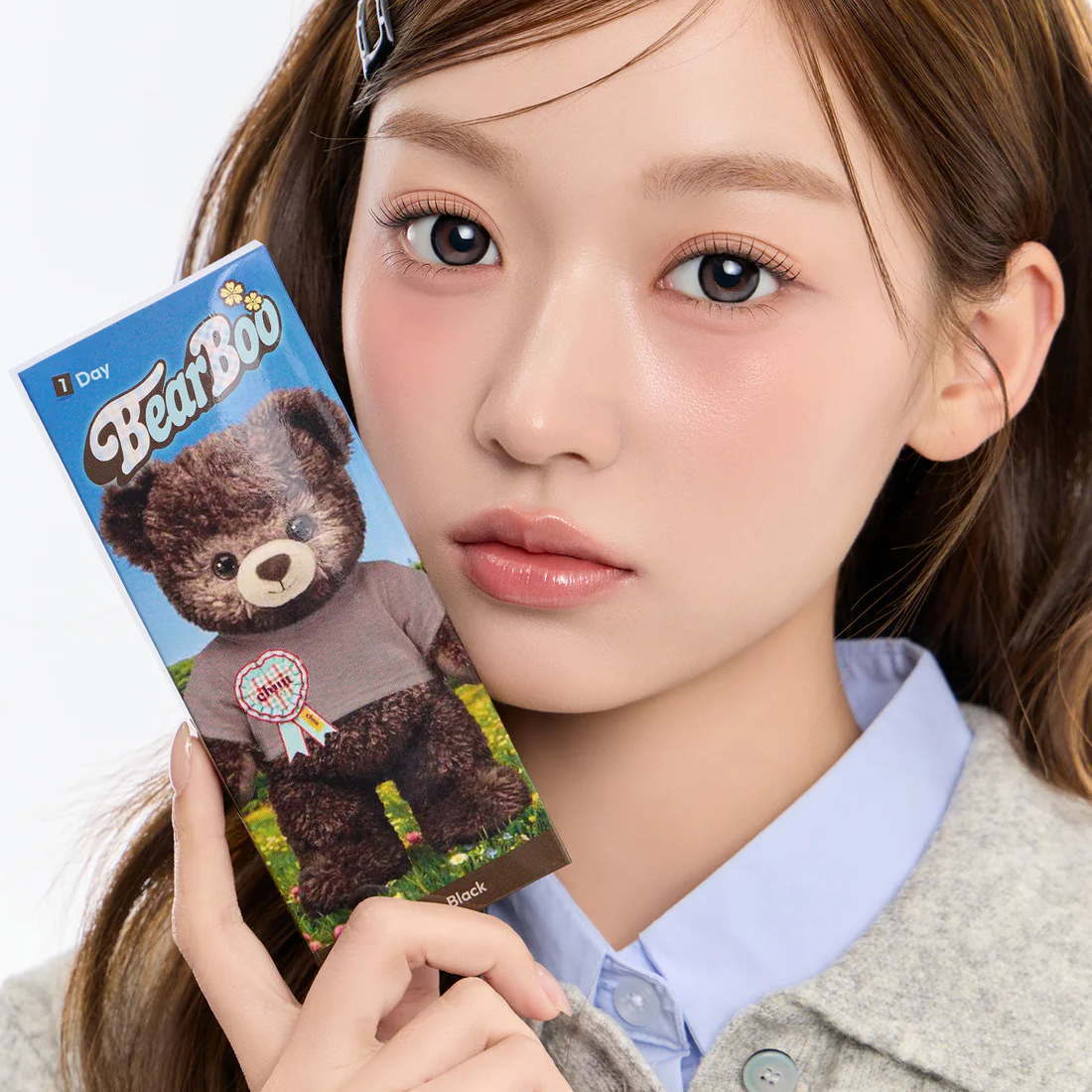 [Daily] CHUU LENS Bear Boo 1 Day Dutch Black | Daily Disposable Makeup Contact Lenses | 10 lenses per box