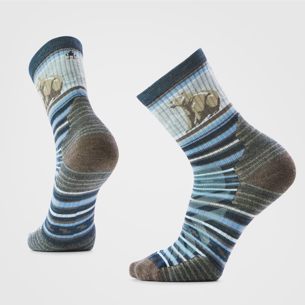 SMARTWOOL 羊毛襪 機能戶外局部輕量減震中筒襪 熊 暮光藍 SW002880G74 [HappyOutdoor]