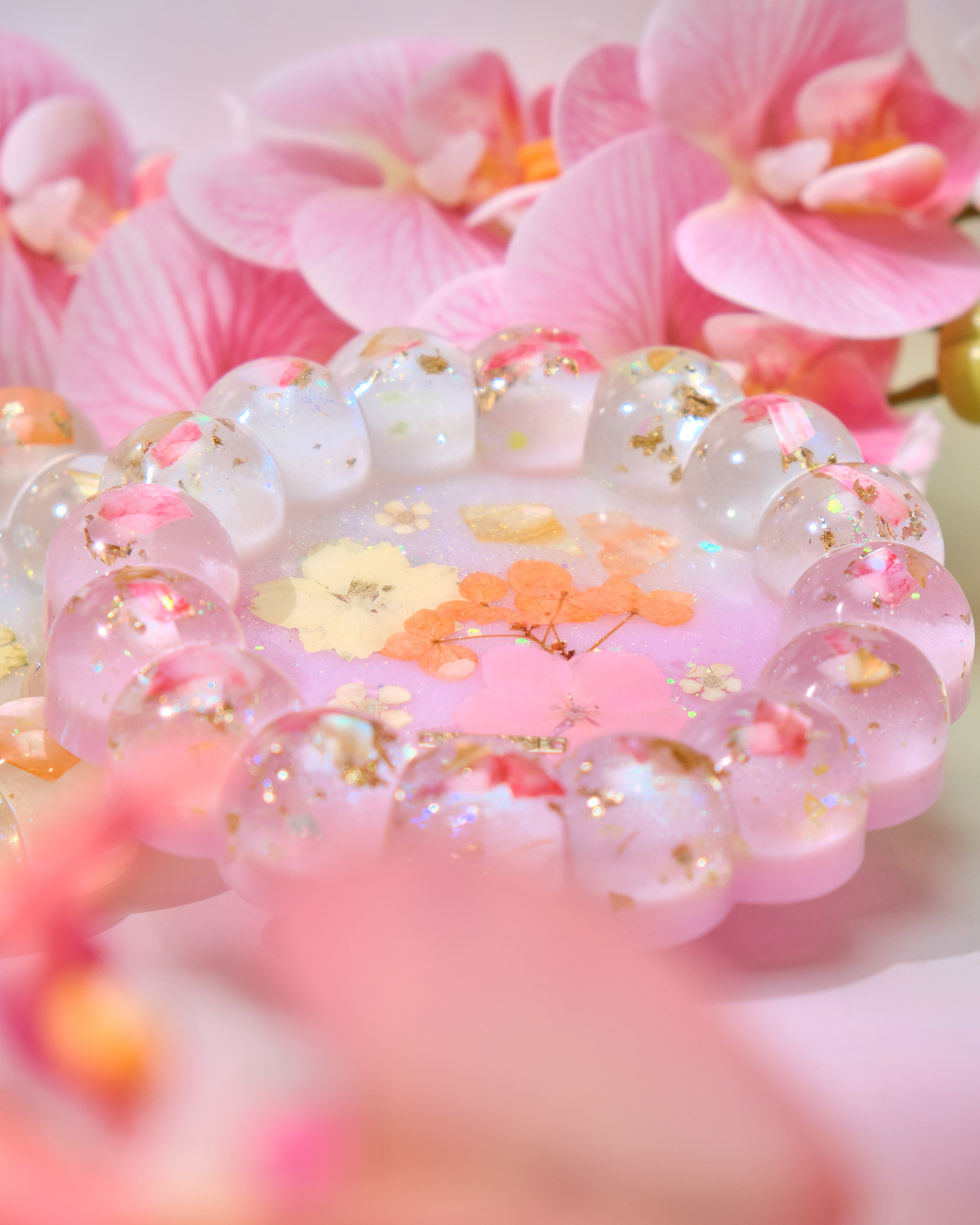 13905 Blush Petal Scalloped Tray