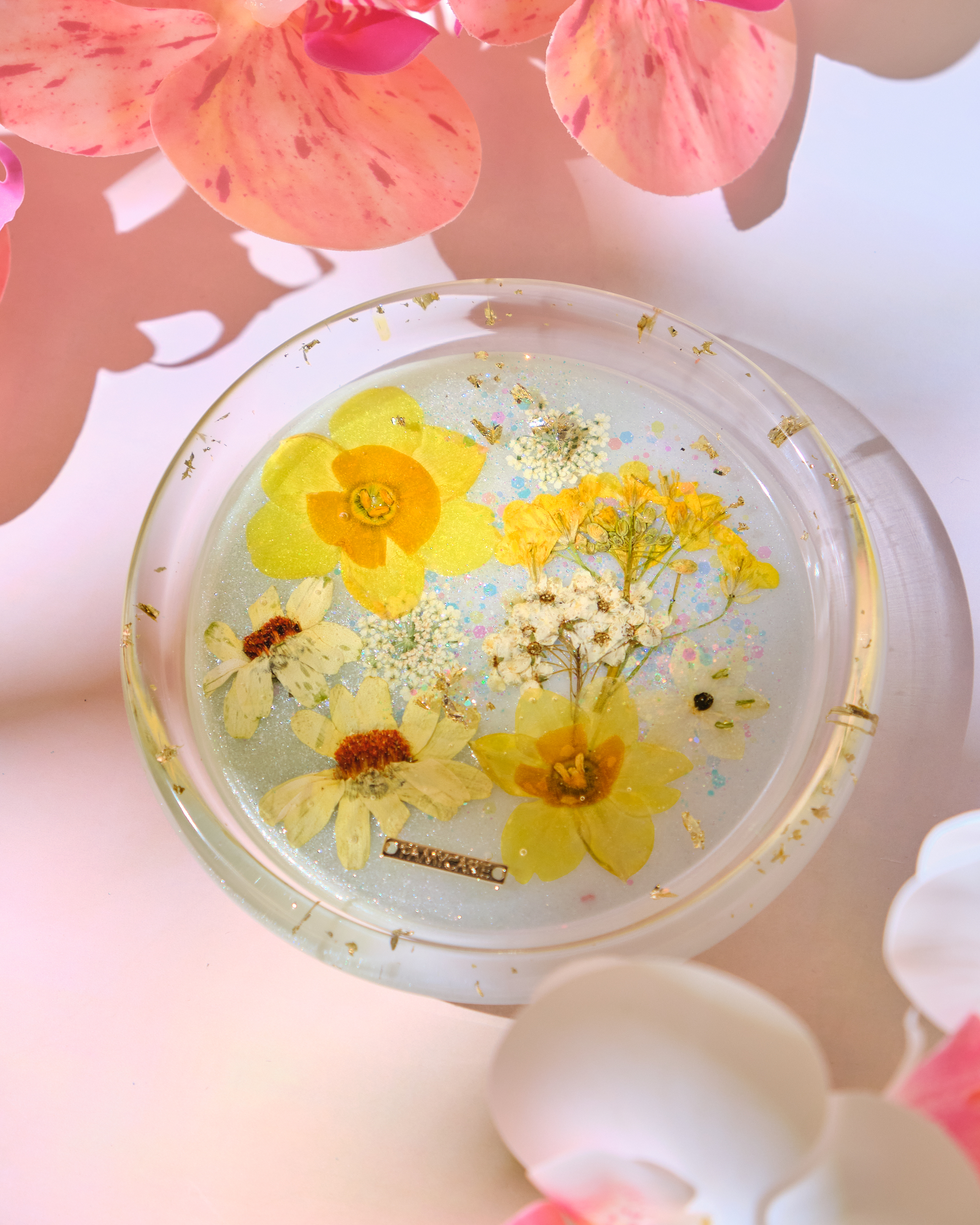 13919 Golden Sunflower Round Dish