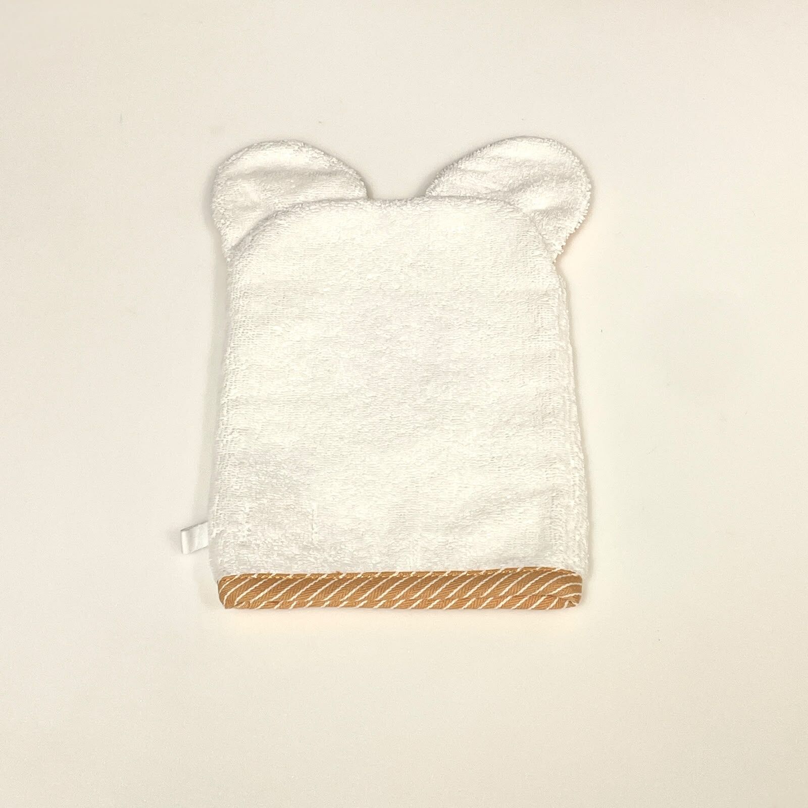 全新HERMES PASSE-PASSE 棉質兒童浴用手套 貓刺繡圖案 #BRAND NEW #香榭站正品