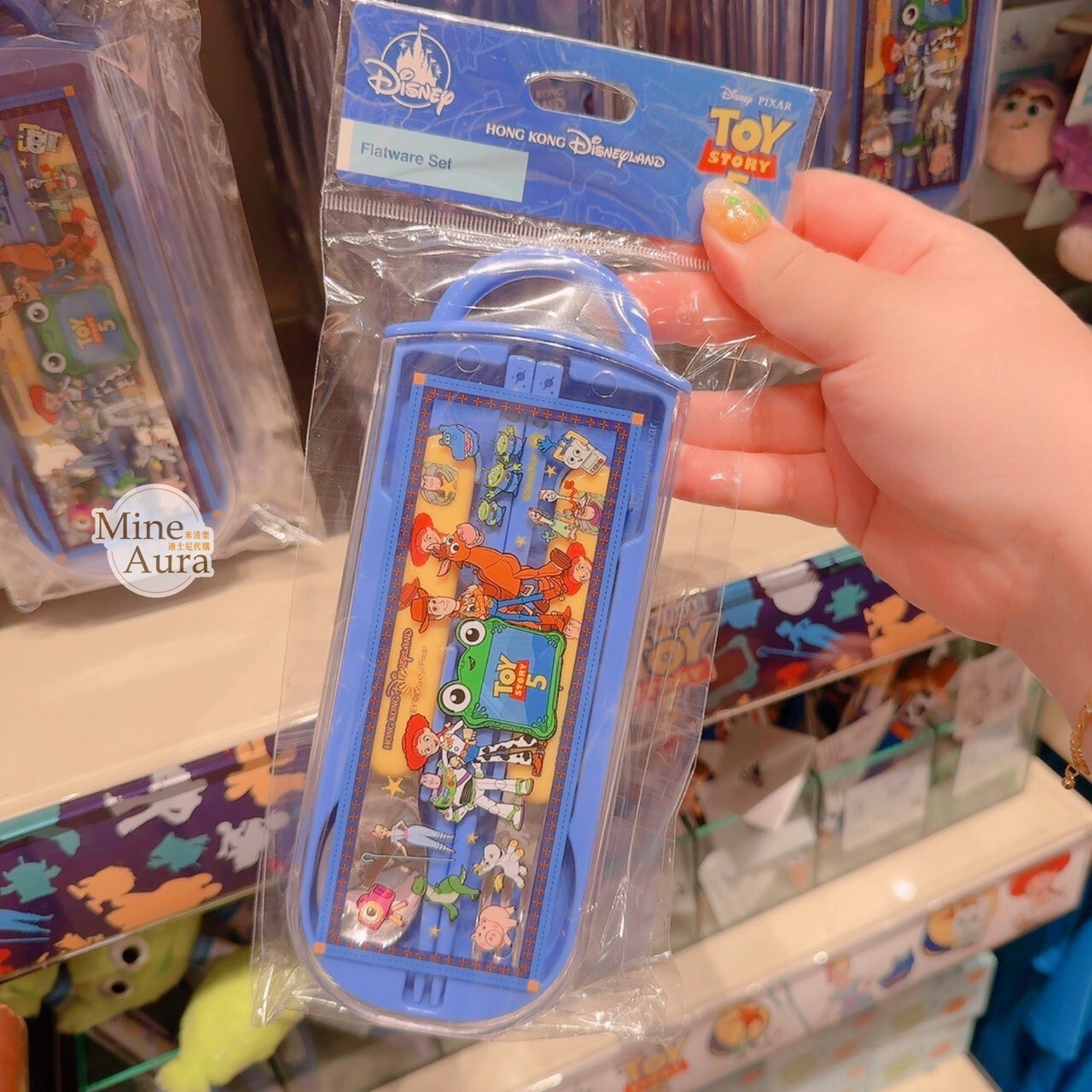 玩具總動員5 圖案 隨身 湯匙 + 叉子 餐具 組 玩具總動員 Toy Story -香港迪士尼樂園