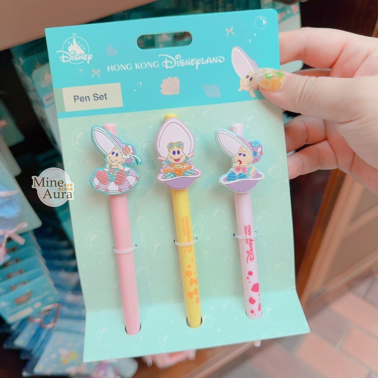 牡蠣寶寶 閃耀夏日 系列 造型 圓珠筆  3入組 文具用品 愛麗絲夢遊仙境 Alice in Wonderland -香港迪士尼樂園