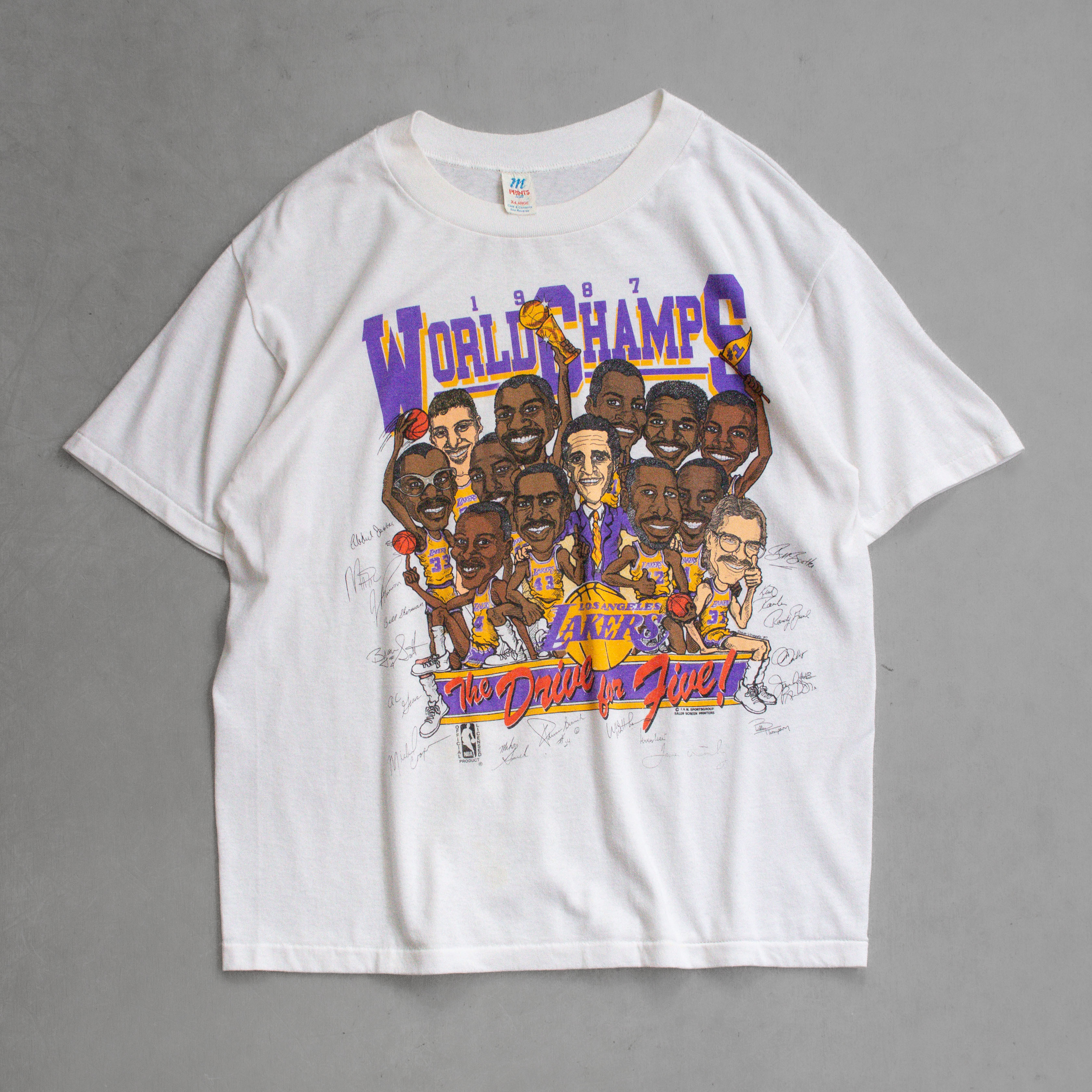1987S NBA LAKERS CHAMPION TEE 美國製 湖人 總冠軍 短袖 T恤