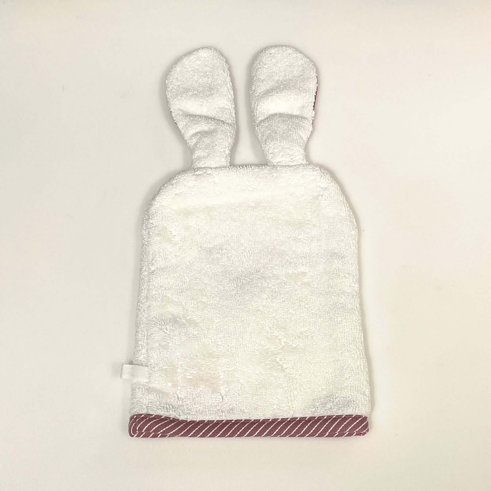 全新HERMES PASSE-PASSE 棉質兒童浴用手套 兔刺繡圖案 #BRAND NEW #香榭站正品