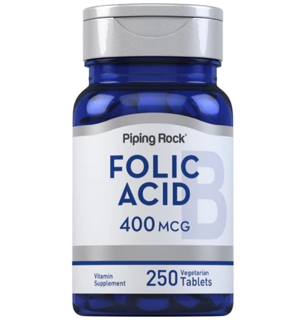 【Piping Rock】Folic acid 葉酸 400mcg 素食 250顆