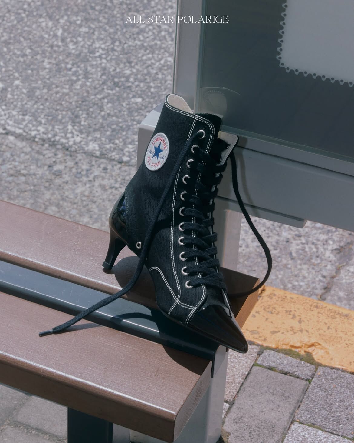 日本限定🇯🇵 CONVERSE ALL STAR POLARIGE SHIN-HI 尖頭鞋 穆勒鞋 高跟鞋 女鞋 黑色 全黑 高筒 31318440 / 預購