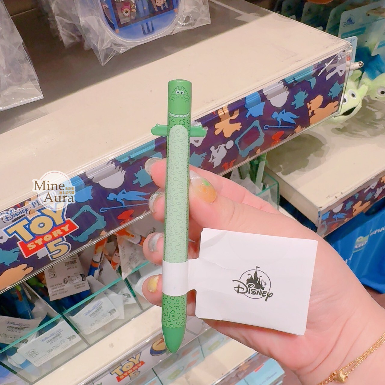 抱抱龍 Rex 圖案 手手設計 造型筆 圓珠筆 玩具總動員 Toy Story -香港迪士尼樂園