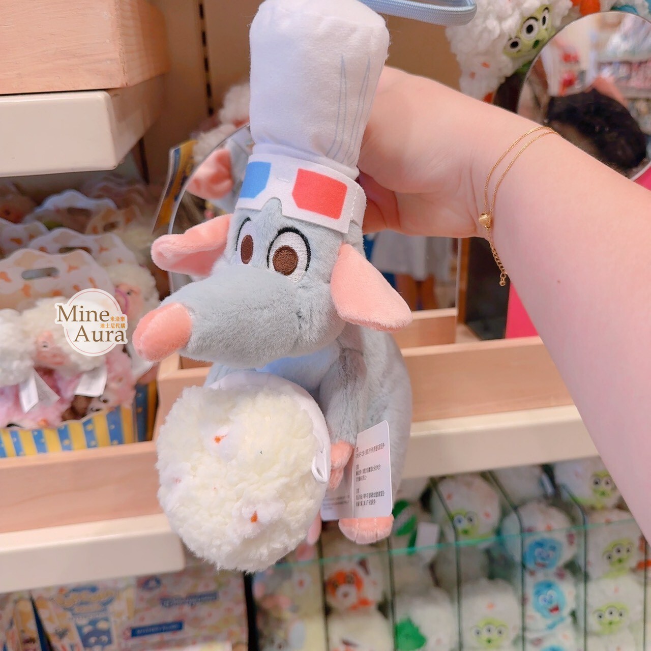 樂園期間限定 皮克斯 Pixar 爆米花快閃店 小米 Remy 絨毛 娃娃 玩偶 造型 斜背小包 料理鼠王 Ratatouille -香港迪士尼樂園
