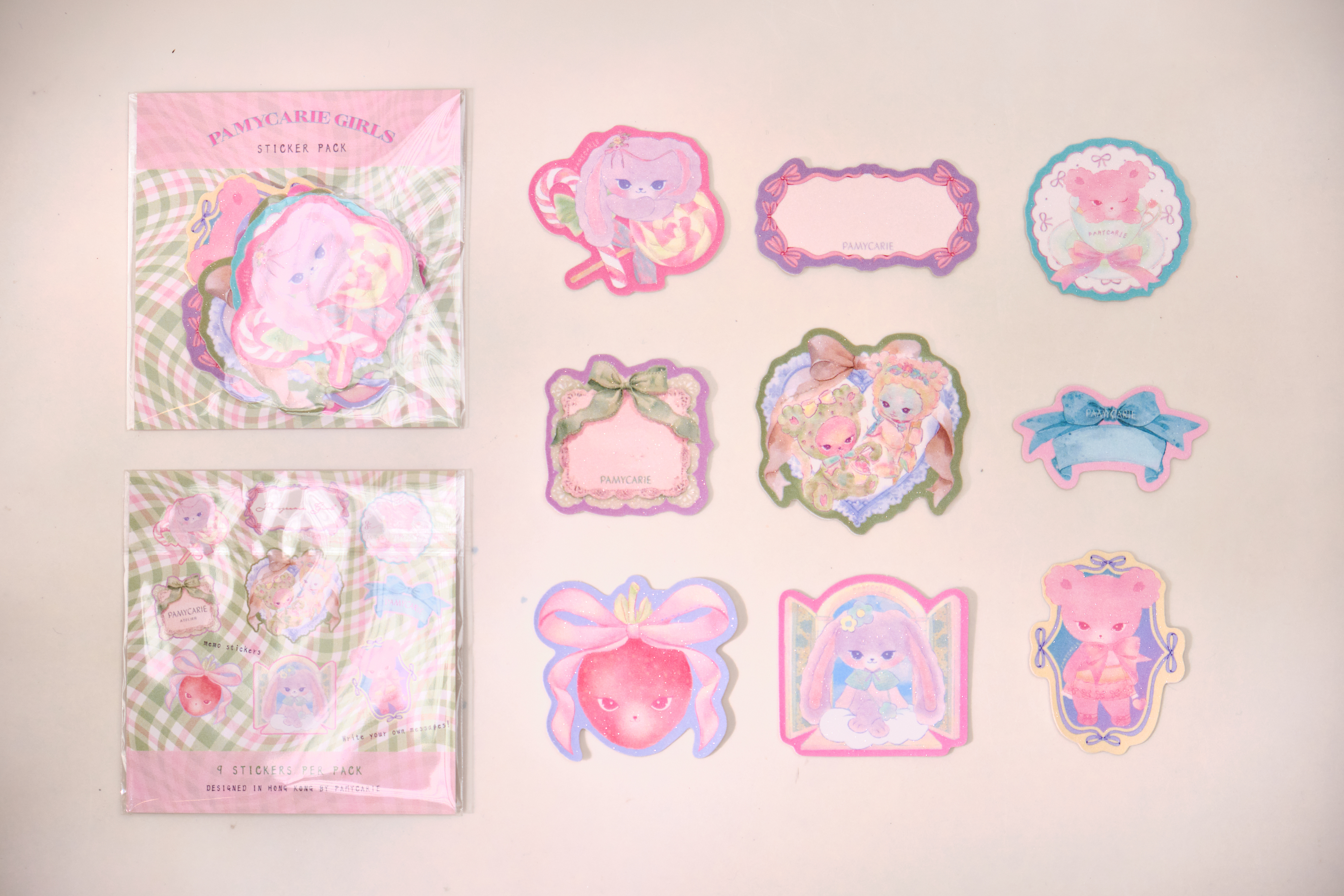 KURA & SORA Starry Frosted Sticker Set (9 Stickers)