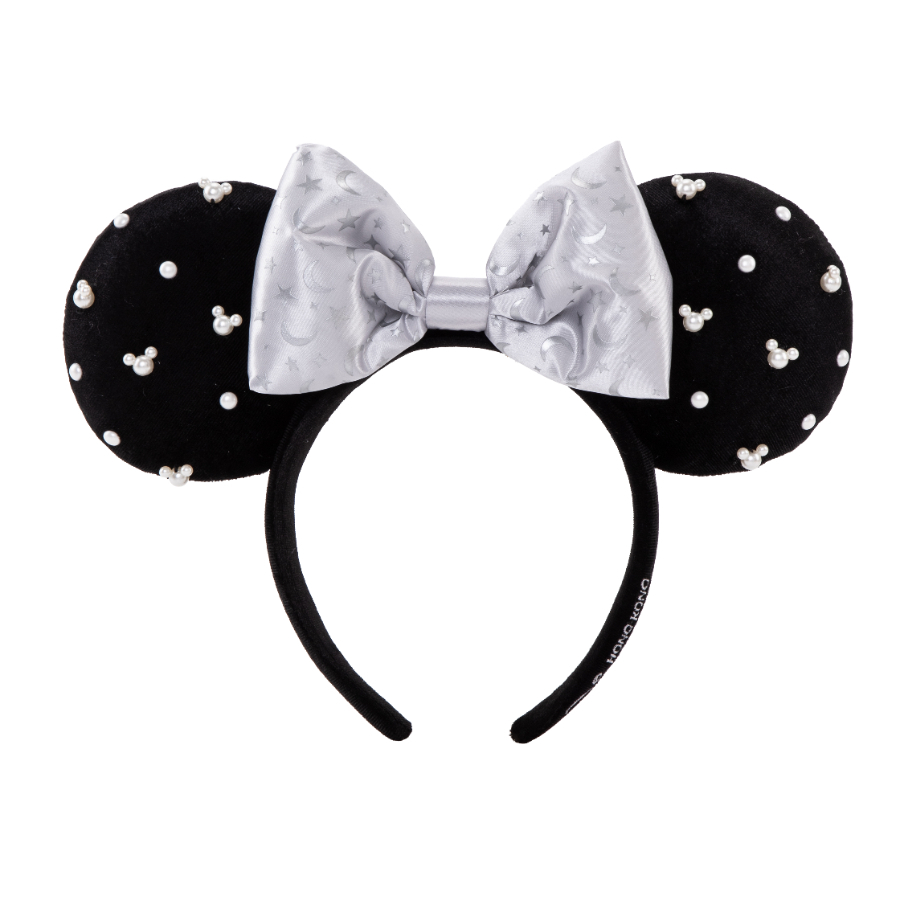 米奇幻想曲系列 米妮 Minnie 珍珠米奇頭 蝴蝶結 黑色 立體耳朵 造型 髮圈 髮箍 -香港迪士尼樂園